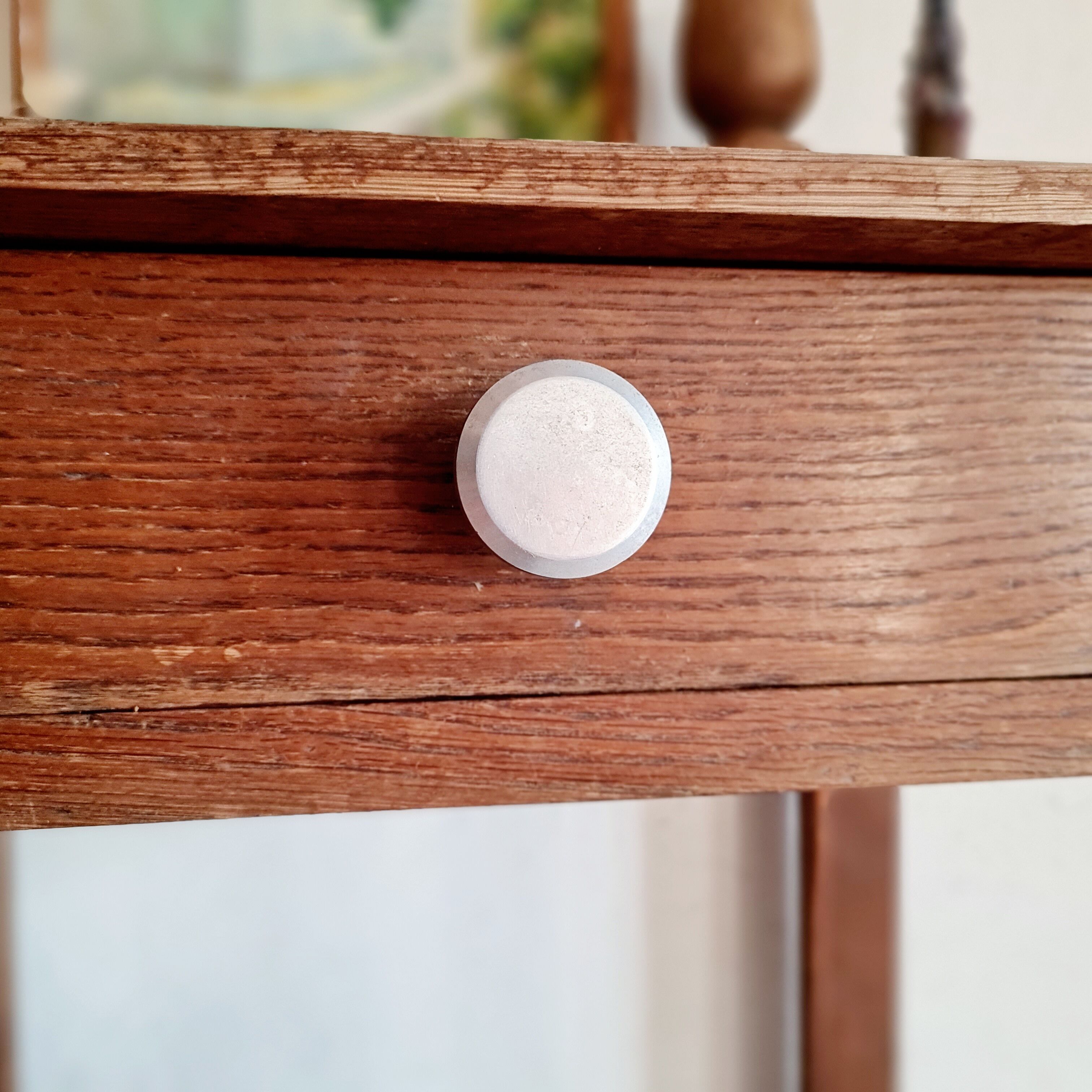 Wooden farmhouse table and drawer