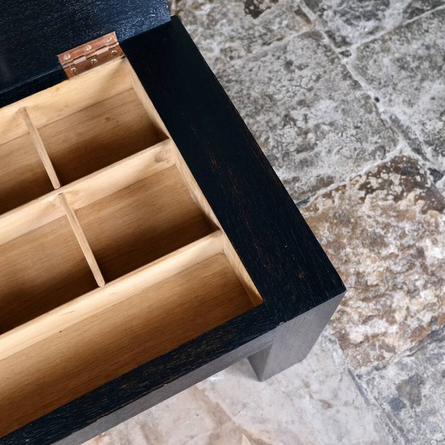 Table basse style Art Deco avec cave à cigares, France, 1960s