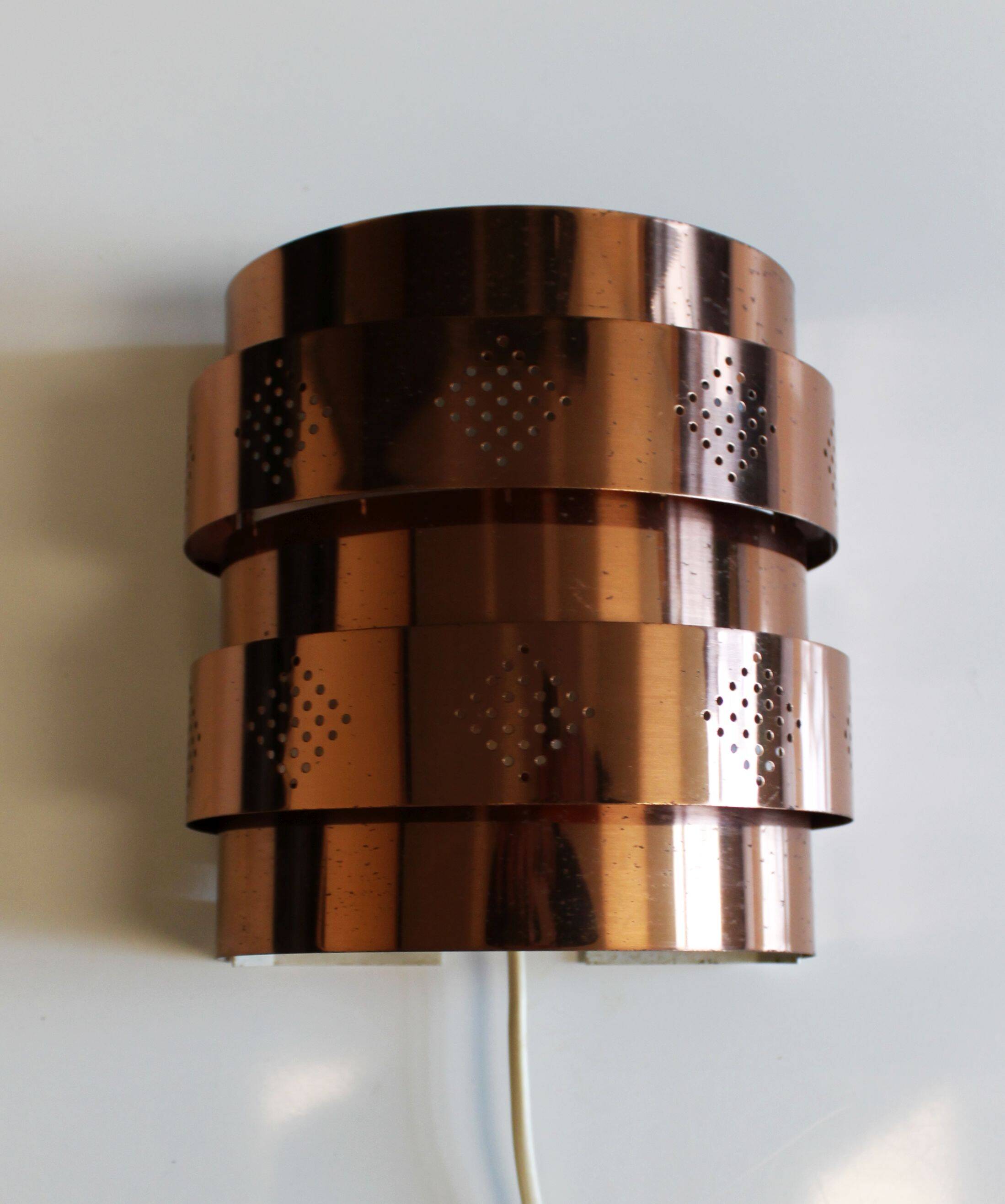 Wall lamp by Verner Shou for Coronell Elektro, Denmark, 70s.