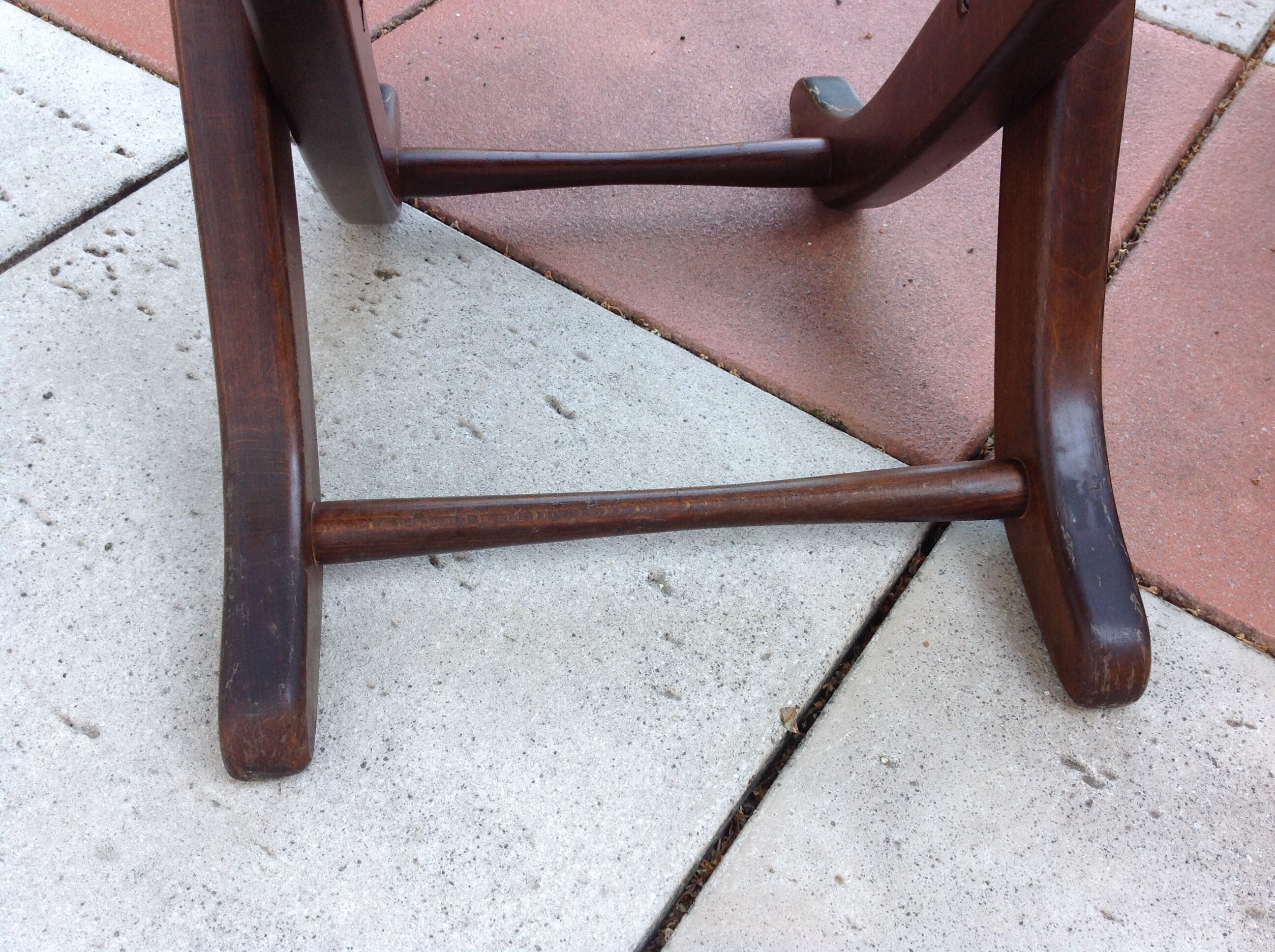 Tabouret  en bois paillé / vintage années 50-60