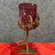 Fabienne Picaud: pink glass vase with amber applied decorations