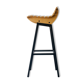 Wood and iron stool