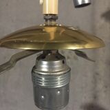 Suspension parscot en laiton et verre opaline  1960