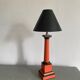 Foot and lampshade painted metal, fabric cable 2 m