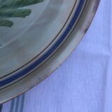 Grand plat faience polyvhtome XIXème