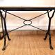 Italian marble and cast iron bistro table