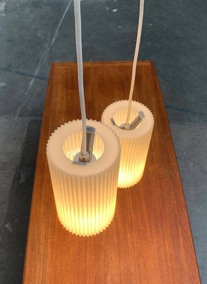 Modern mid-century German plastic suspension by Erco.
