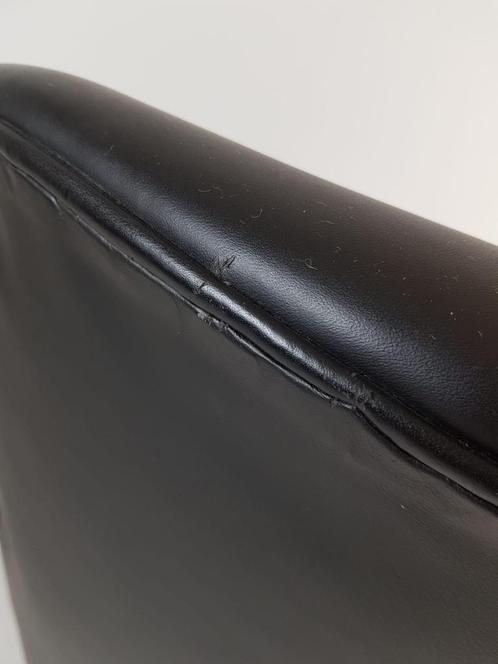 Armchair Artifort model Theo Ruth black leather skaï