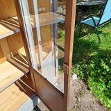 Art Deco 3-door glass bookcase