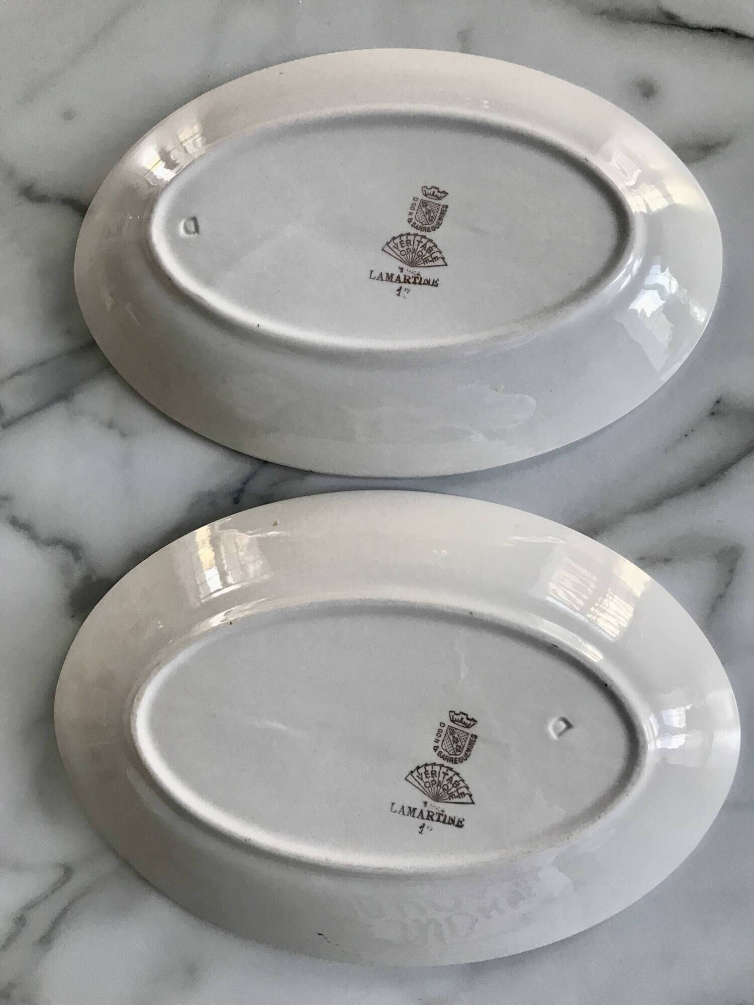 Very pretty little vintage Digoin Sarreguemines fern dishes