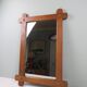Grand miroir brutaliste sculpté à la main en chêne des années 1960