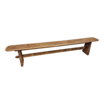 Table d'appoint banquette ancienne en bois 26 x 230 cm