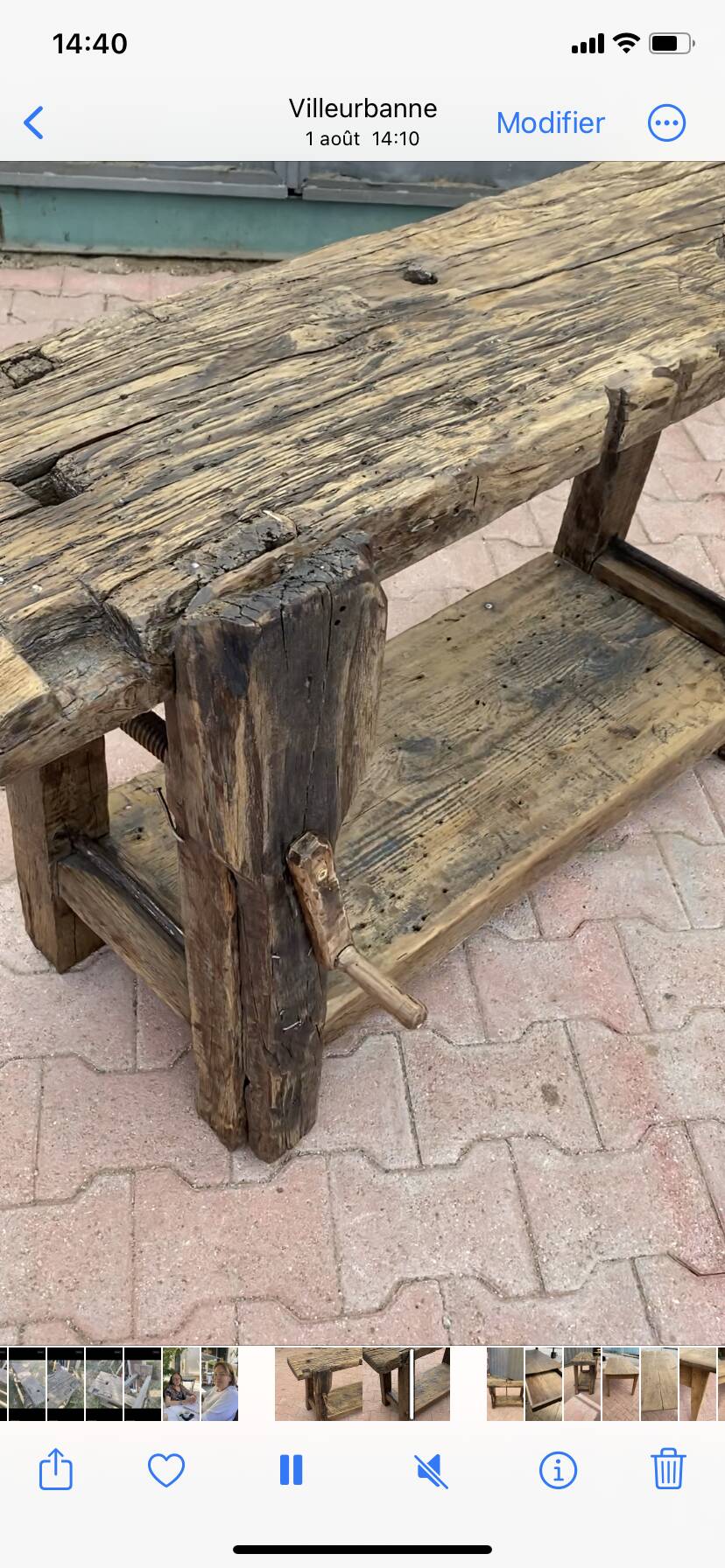 Old carpenter's workbench