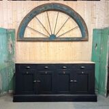 Black patinated workshop sideboard