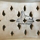 Plat à égoutter 19e en faience hollandaise Petrus Regout & co