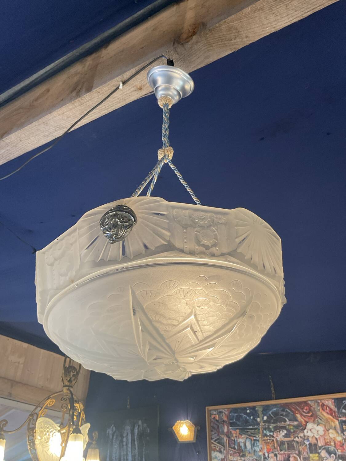 Art Deco ceiling light by Muller brothers Lunévilles