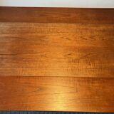 Danish coffee table from the 1960s, in good original condition, teak wood, rattan. by HELTBORG MOBLER