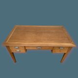Solid desk in raw oak handles art deco shells