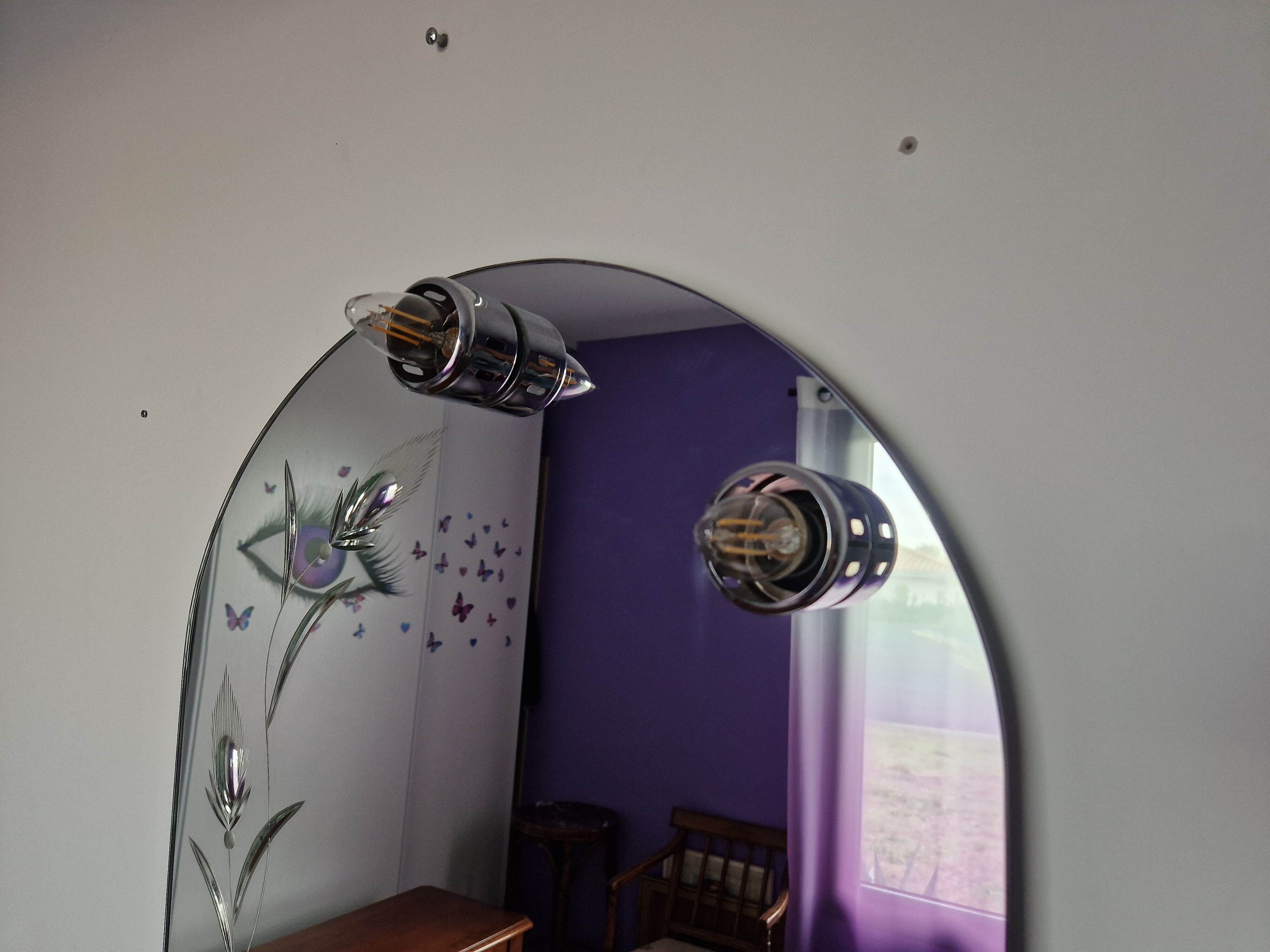Miroir de salle de bain vintage, 87 x 52cm