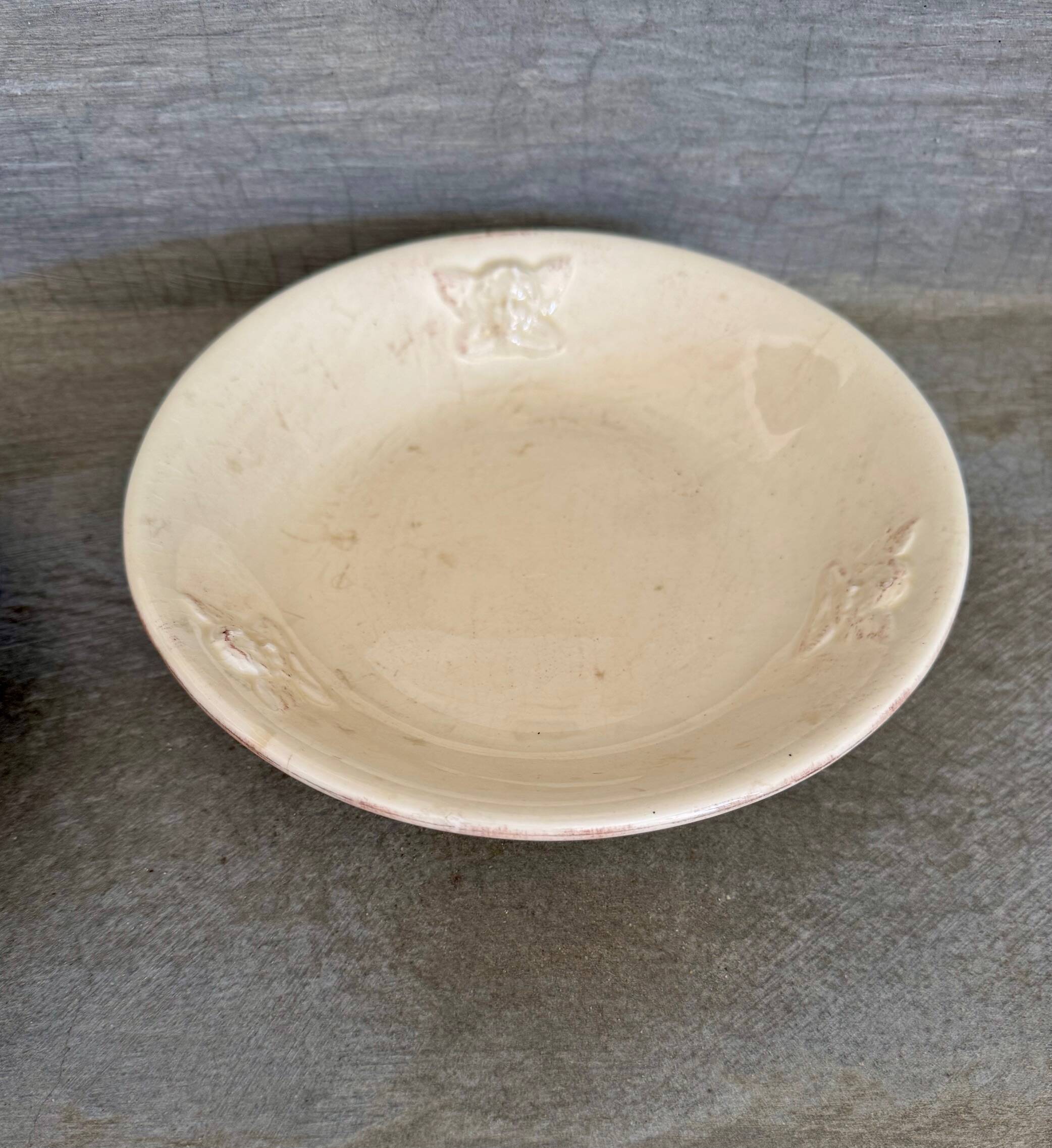 2 antique plates, for soup or porridge