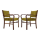1940s Pair of Restored Beech Art Deco Armchairs ,Czechoslovakia