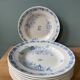 Lot de 9 assiettes creuses 1900 « Papillon » FF Pexonne