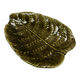 Plat feuille de fougère barbotine Sarreguemines