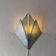 Vintage stained glass wall lamp 1970s