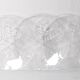 Set of 3 Vintage Kosta Boda Glass Plates / Scandinavian Leaf Design / 1975