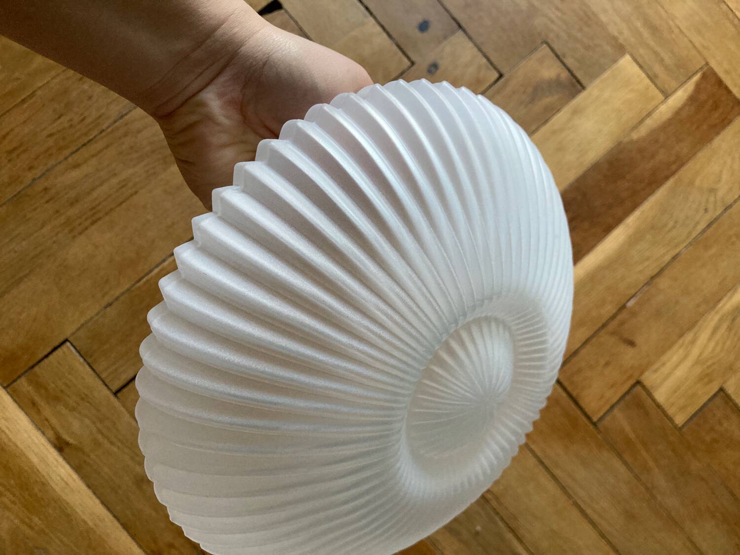 Molded glass flower wall light