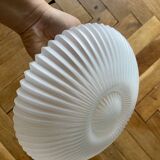 Molded glass flower wall light