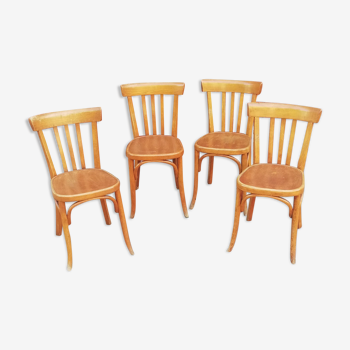 Set de 4 chaises bistrot 3 barreaux