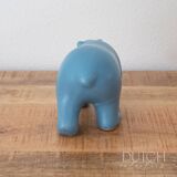 Figurine d'ours polaire vintage en céramique bleu clair, statue d'animal en porcelaine
