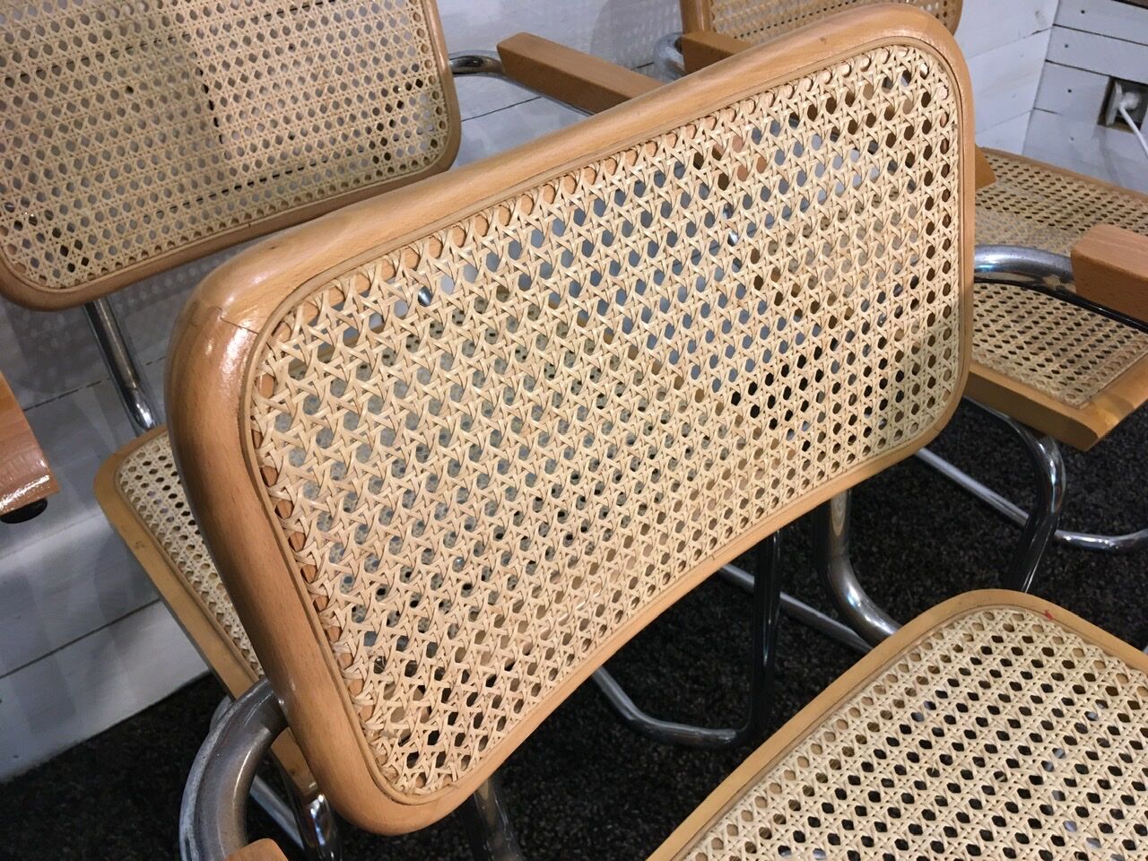 Set of 4 armchairs 1980