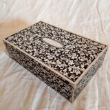 Silver metal jewelry box from the 50s