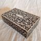 Silver metal jewelry box from the 50s