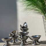 10 stainless steel cups 1970