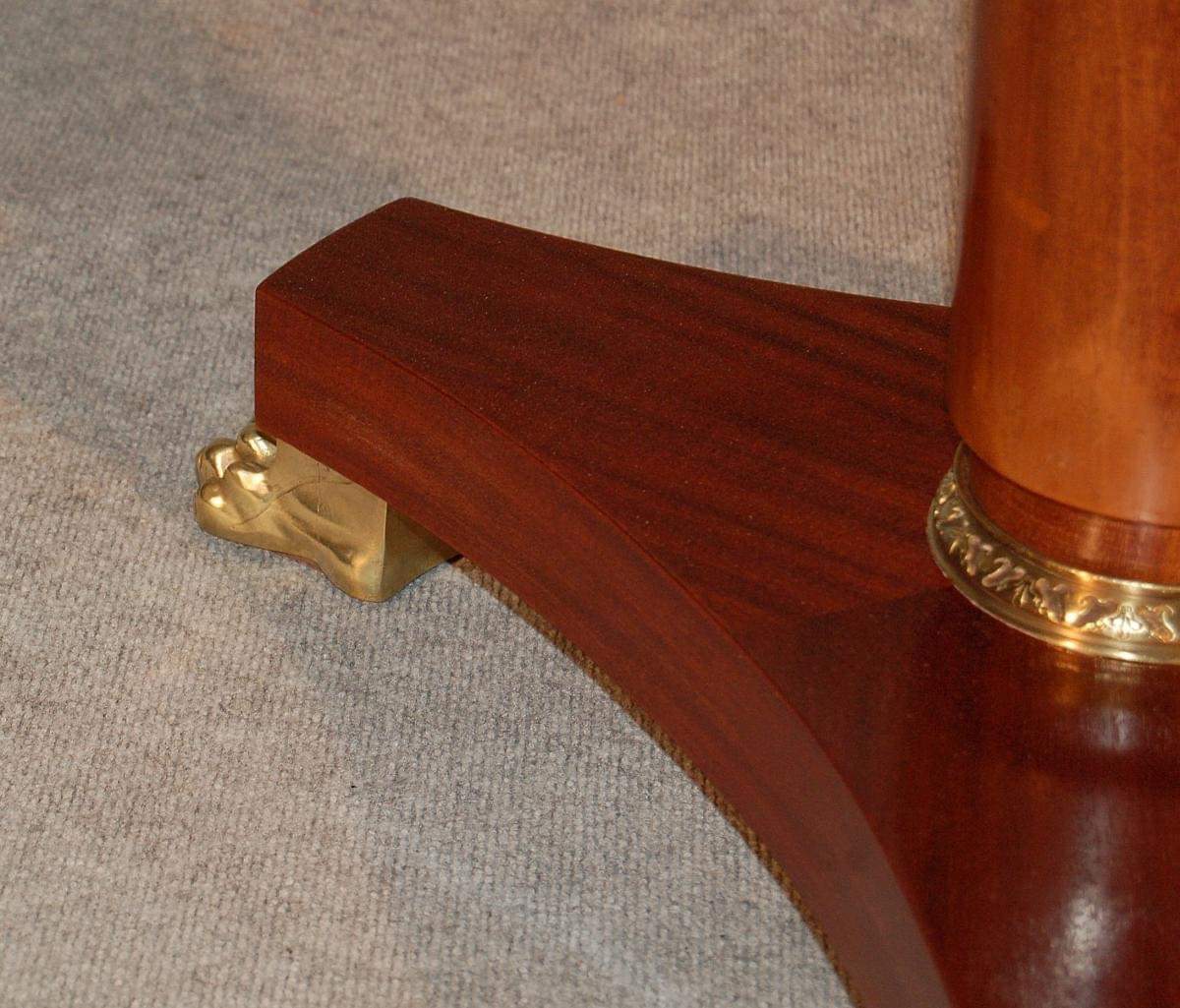 Table Pedestal table 1940 Dlg André Arbus Feet claws In Bronze