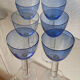 Six two-coloured wine or cocktail glasses.