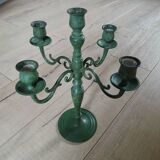 Antique green wrought iron chandelier