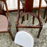 Pair of Empire style gondola chairs