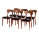 Suite de 6 chaises "Pierre". Palissandre. Niels Koefoed. Danemark, 60s