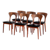 Set of 6 "Pierre" chairs. Rosewood. Niels Koefoed. Denmark, 60s.