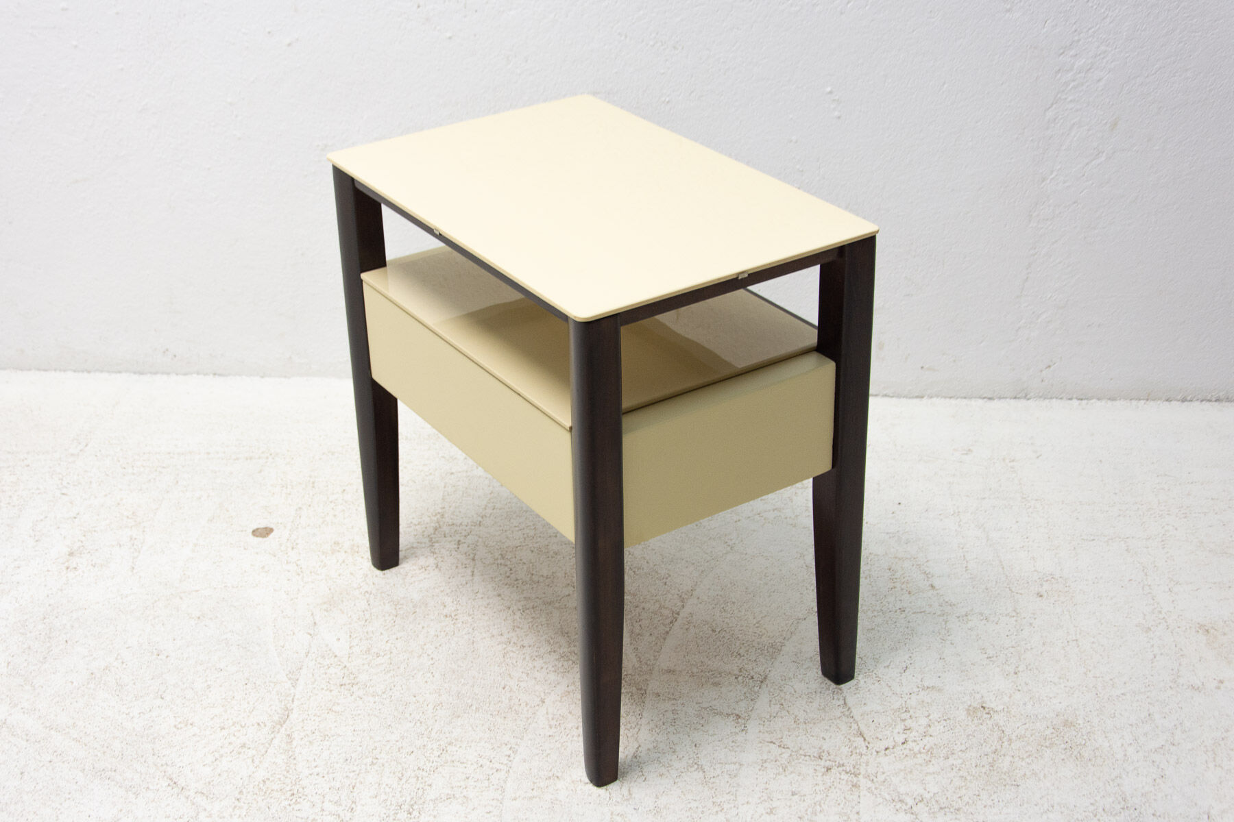 Modernist side or bedside table, Czechoslovakia, 1960s