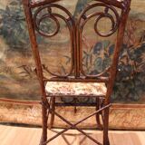 Folk art chair, black forest in branches