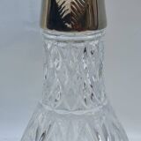 Carafe ancienne en cristal et plaqué argent