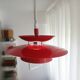 Red pull-down Scandinavian design ceiling lamp Berga by Markslöjd Sweden
