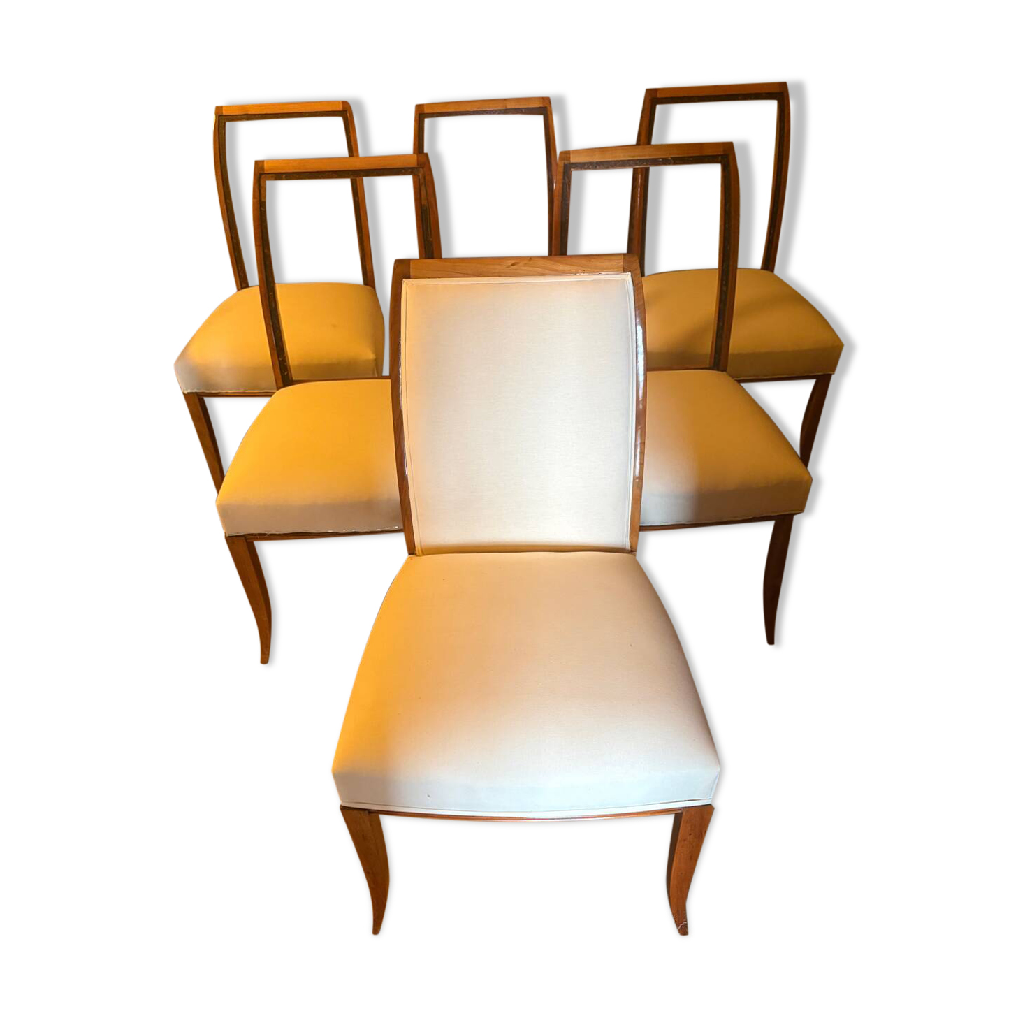 Six Art Deco chairs