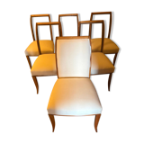 Six Art Deco chairs