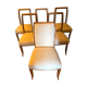 Six Art Deco chairs